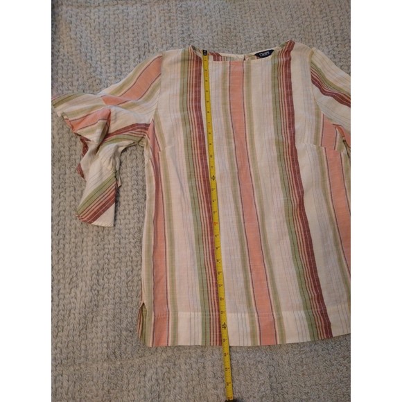 Chaps medium ruffled sleeve flared top - Picture 5 of 8